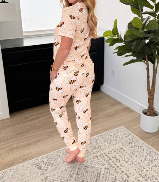 Shirley Stone - Short Sleeve Jogger Pajama Set