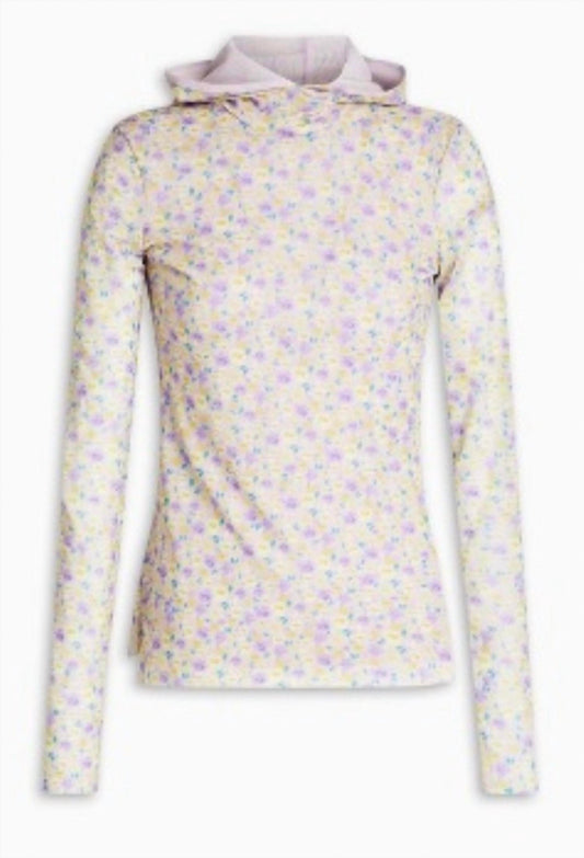 Baum Und Pferdgarten - Women's Floral-print Long-sleeved Hooded Top