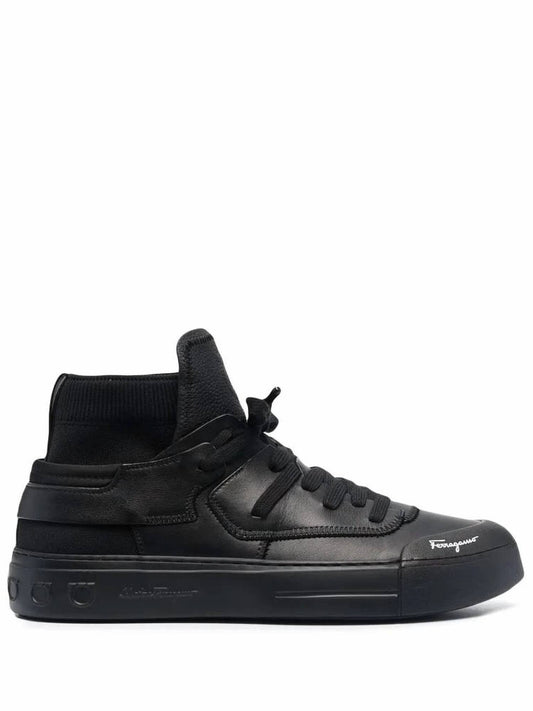Salvatore Ferragamo - Men's High-top Leather Sneakers