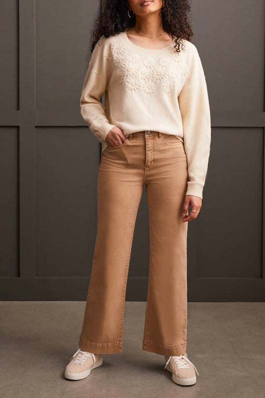 Tribal - Fly Front 5 Pocket Wide Leg Pant