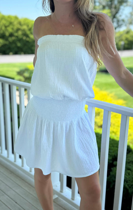 Bobi - Smocked Tube Coverup Dress