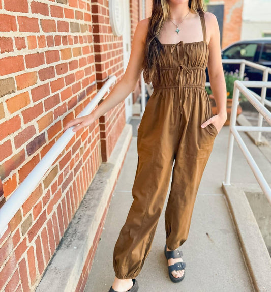 So Me - Melissa Shirred Jumpsuit