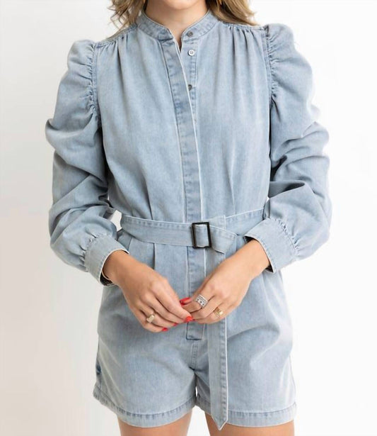 Karlie - Denim Belt Romper