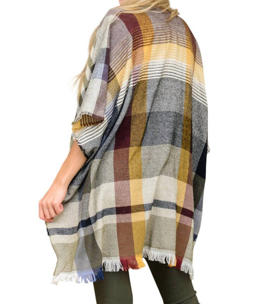 Macchia Di Ruggine - Feel The Air Plaid Kimono