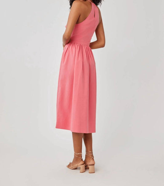 Bella Dahl - Fitted Midi Halter Dress - clothing - cotton - blend - dresses