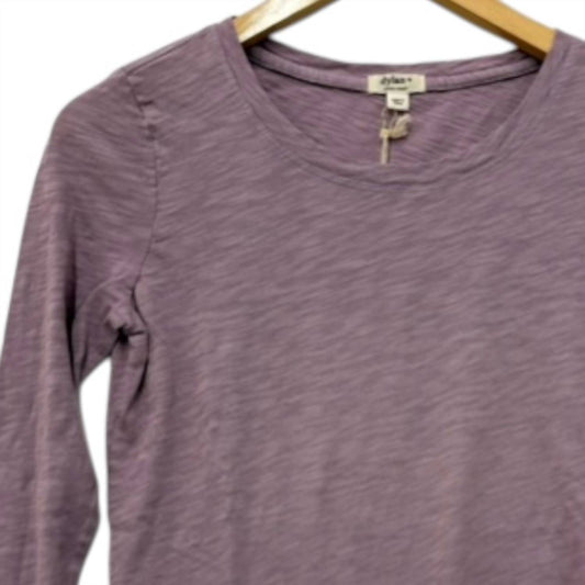 Dylan - Women's Long Sleeve Cotton Slub Crew Tee