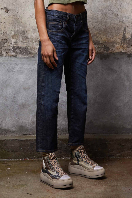 R13 - Women's Boy Straight Cropped Jeans