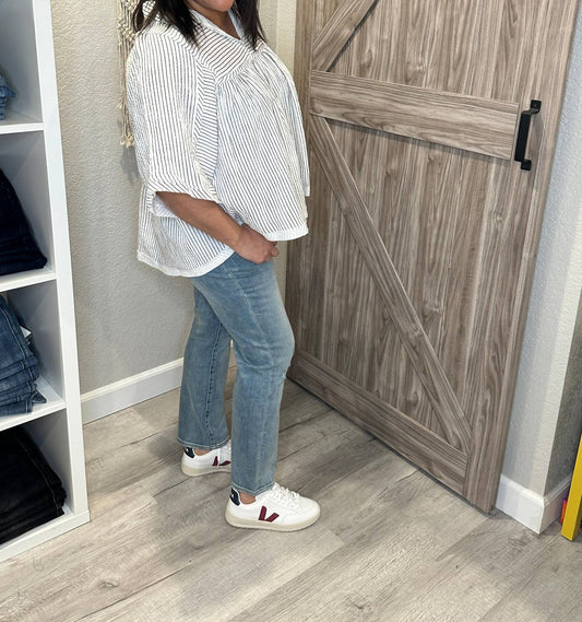 Risen - Risen Jeans Midrise Slim Straight Slightly Distressed Jeans