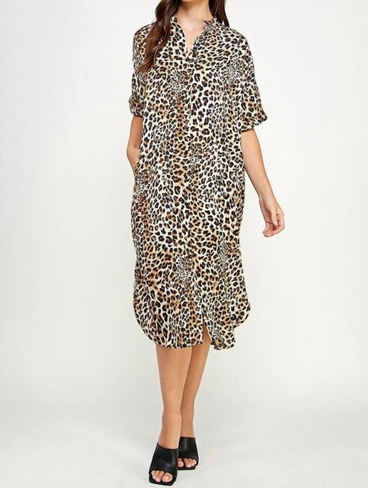 the button up print dress