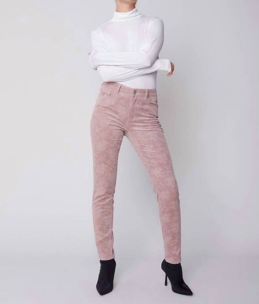 Charlie B - Printed Corduroy Stretch Pant