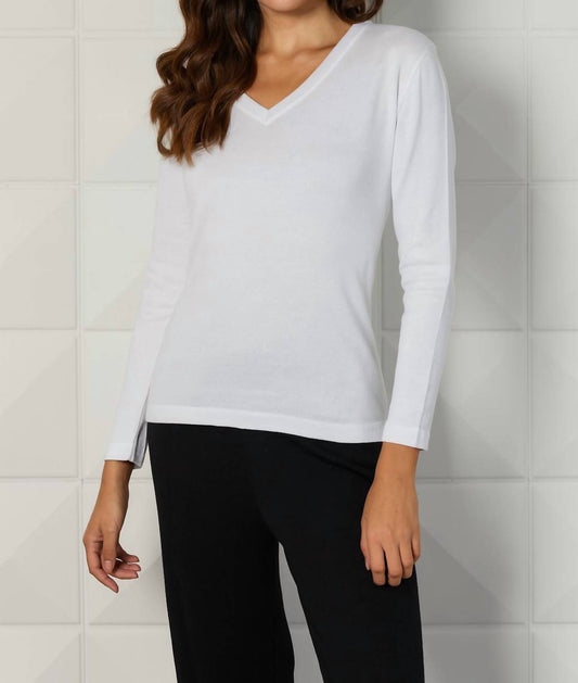 Angel Apparel - Long Sleeve V-Neck Top