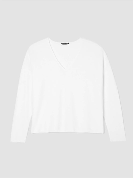 Eileen Fisher - Organic Linen Cotton V-Neck Top