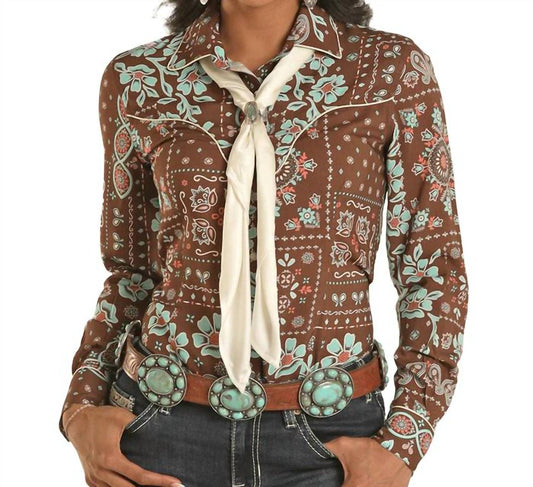 Panhandle - Retro Bandana Snap Down Shirt