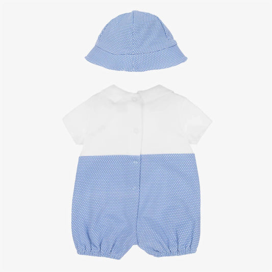 Mayoral - Kids Short Overalls And Hat Bodysuit Set