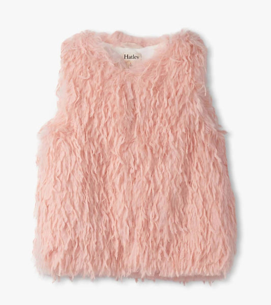 Hatley - Girls' Feather Faux Fur Vest