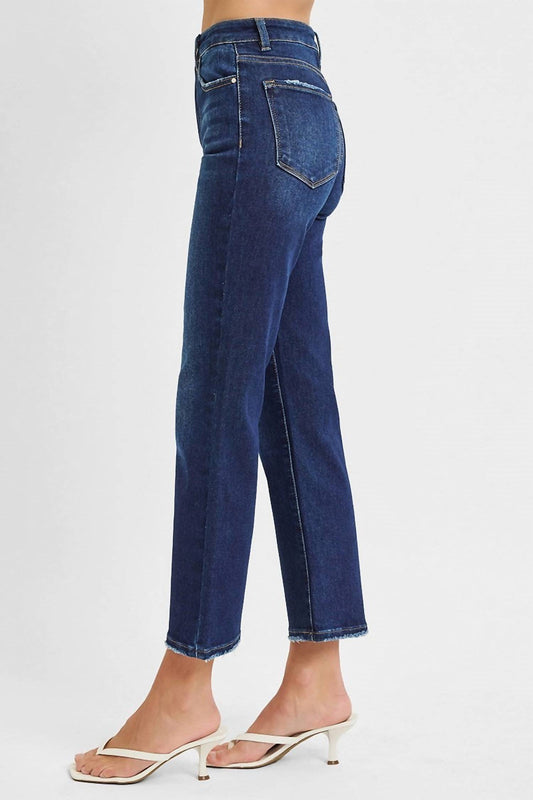 Risen - A-game High Rise Crop Straight Leg Jeans