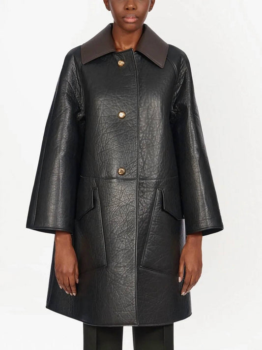 Salvatore Ferragamo - Textured Nappa Leather Coat