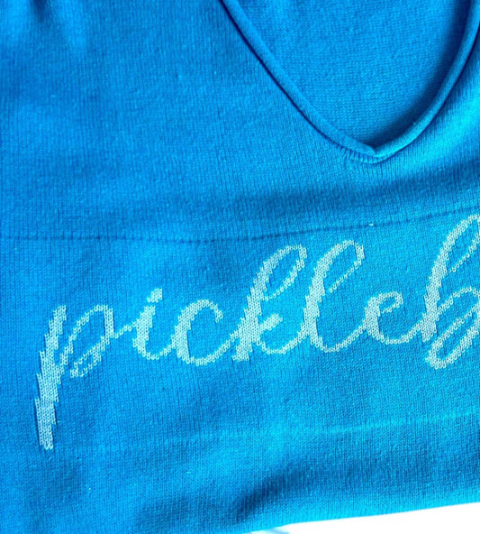 Town Pride - Women's Pickleball V Neck Long Sleeve Sweater