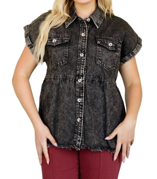 Andree By Unit - Cool and Carefree Denim Button Down