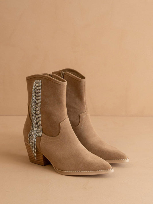 Oasis Society - Women's Rhinestone Fringe Cowboy Western Boot