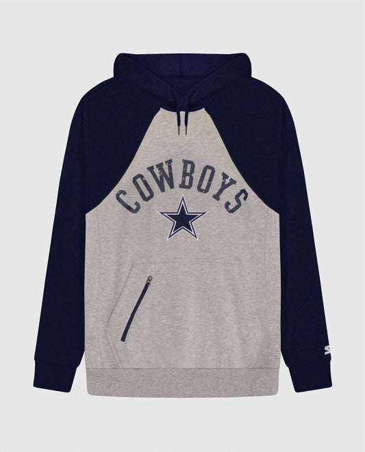 Starter - Men's Dallas Cowboys Front Zip-pocket Hoodie