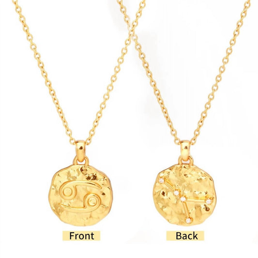Sahira Jewelry Design - Women's Zodiac Constellation Coin Necklace