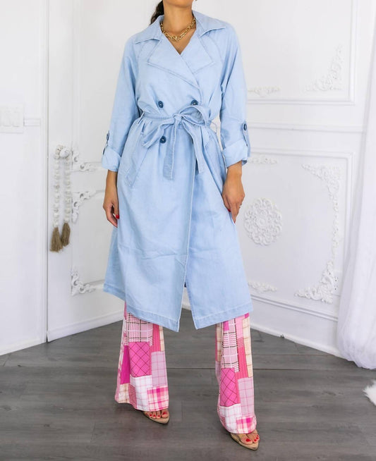 Surelymine - Denim Fashion Lightweight Coat