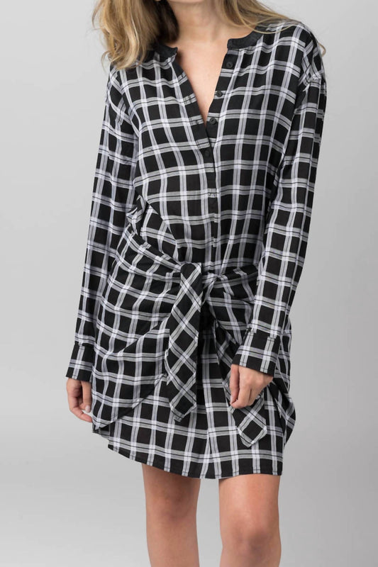 Rag & Bone - Tie Plaid Mini Dress