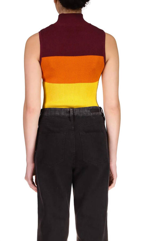 Sanctuary - Colorblock Mock Neck Tank Top