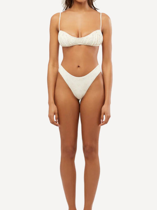 We Wore What - Classic Scoop Eyelet Bikini Bottom