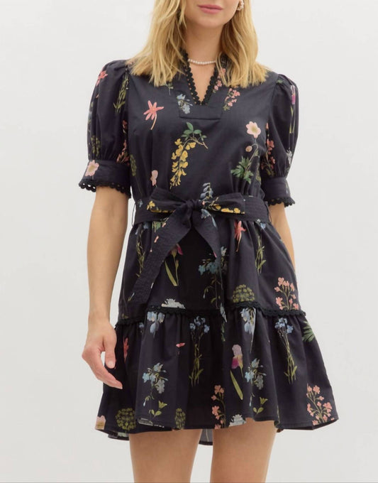Entro - Deadra Floral Puff Sleeve Dress