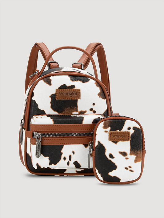 Wrangler - Mini cow print backpack