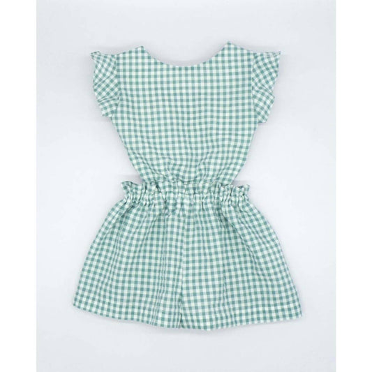 Fina Ejerique - Girl's Gingham Cutout Jumpsuit