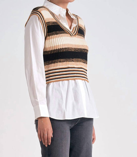 Elan - Sweater Vest Blouse