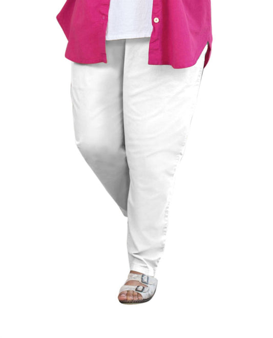 On The Plus Side - Tailored Stretch Twill Pants - Plus