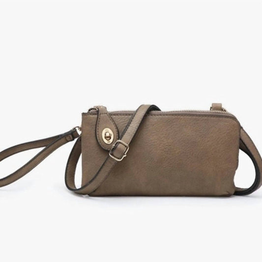 Jen & Co. - Crossbody Wristlet Clutch With Twist Lock Closure