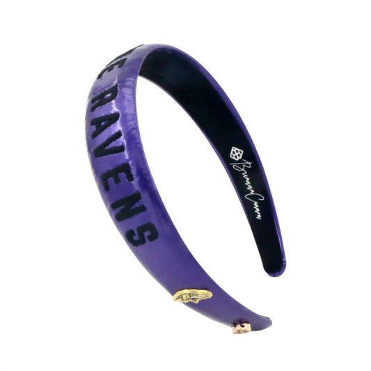 Brianna Cannon - Women's Baltimore Ravens Thin Embroidered Headband - accessories - hair - accessories - purple
