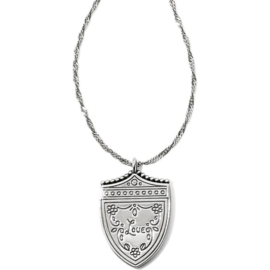 Brighton - Women's Medaille Shield Necklace - jewelry - necklaces - silver