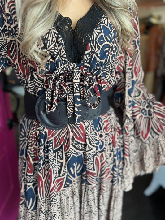 Angie - V Neck Short Ruffled Mini Dress