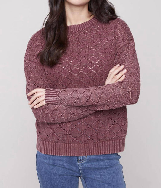 Charlie B - Pointelle Crew Neck Sweater