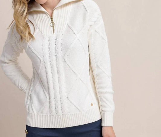 Southern Tide - Marta Cable Knit Quarter Zip Sweater