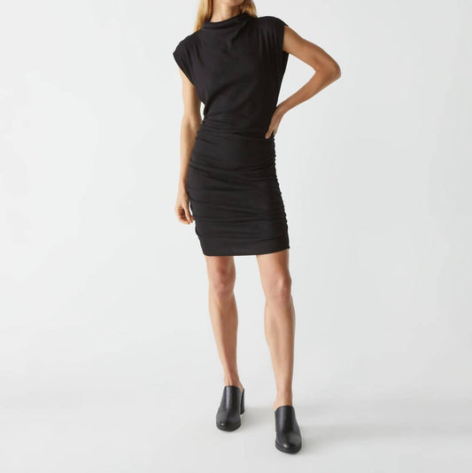 Michael Stars - Gia Ribbed Power Shoulder Dress