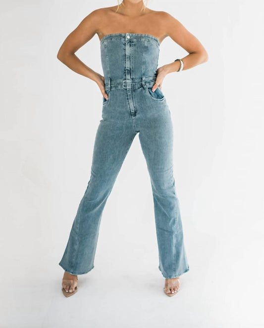 Falcon Park - Quinn Zip Up Denim Jumpsuit