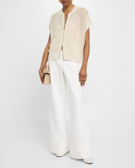 Lafayette 148 - Open-Knit Cotton Sweater Vest