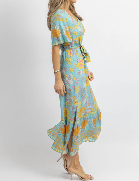 BUTTERFLY SLEEVE MIDI DRESS