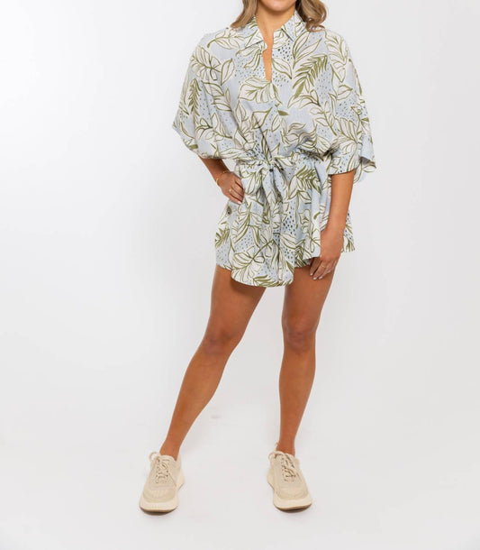 Karlie - LINEN BUTTON ROMPER