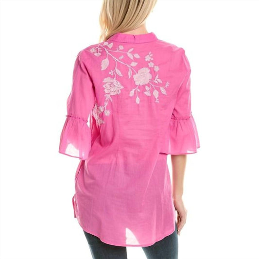 Johnny Was - Sylvie Ruffle Sleeve Tunic Top