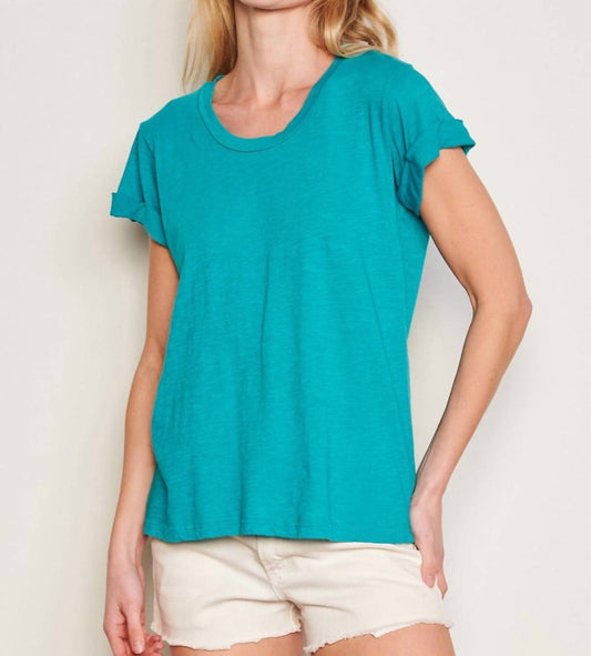 Sundry - Rolled Sleeve Crewneck Top