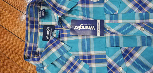 Wrangler - Men's Western Wear Classic Fit Shirt - Plus