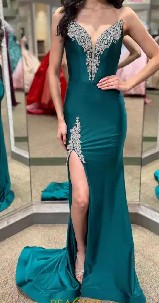 Portia&Scarlett - Strapless Gown With Crystals Along The Trim Of The Bodice